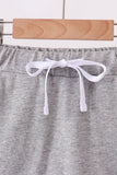 Grey scallop hem bow skort Aaria Tees