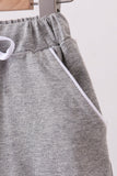 Grey scallop hem bow skort Aaria Tees