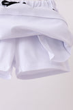 Snow white scallop hem bow skort Aaria Tees