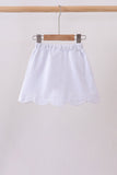 Snow white scallop hem bow skort Aaria Tees