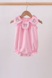 Pink Floral Embroidery Bubble - Aaria Tees Aaria Tees