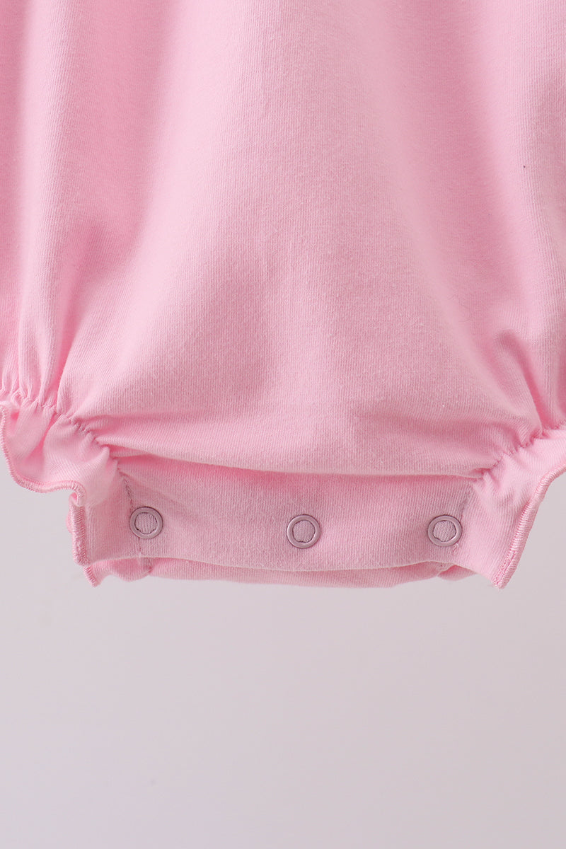 Pink Floral Embroidery Bubble - Aaria Tees Aaria Tees