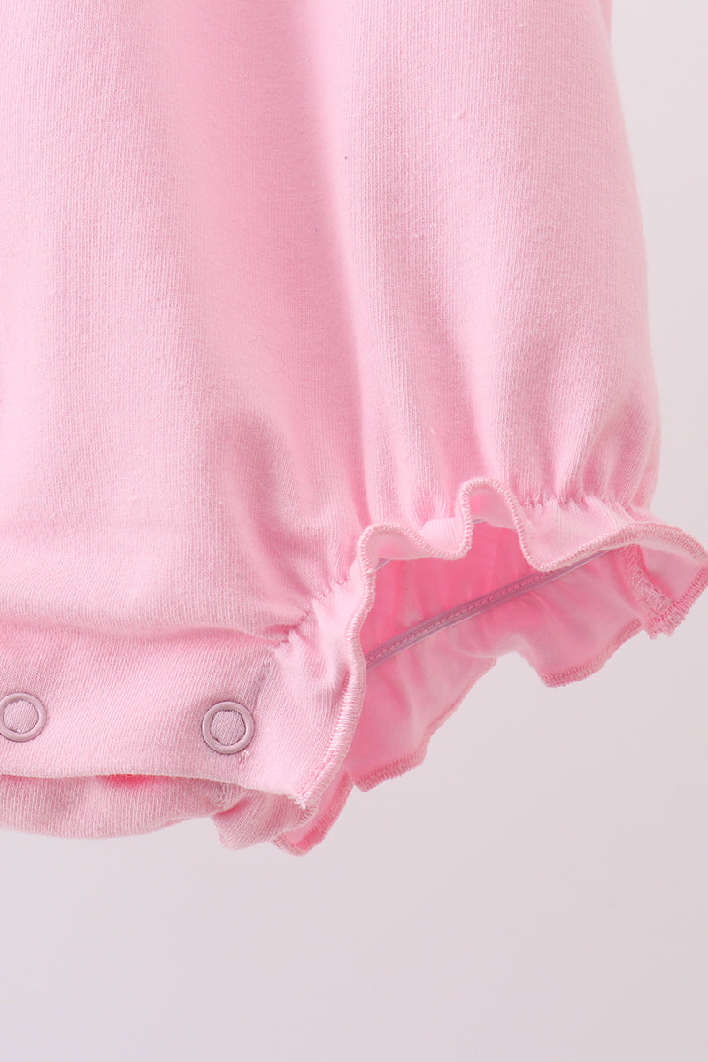 Pink Floral Embroidery Bubble - Aaria Tees Aaria Tees