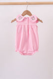 Pink Floral Embroidery Bubble - Aaria Tees Aaria Tees