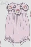 Pink Floral Embroidery Bubble Aaria Tees