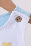 Blue Vehicle Embroidered Bubble Aaria Tees