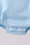 Blue Vehicle Embroidered Bubble Aaria Tees