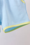Blue Vehicle Embroidered Set - Aaria Tees Aaria Tees