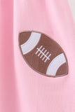 Pink football applique everyone has fun dress Aaria Tees