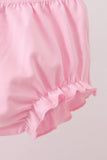 Pink football applique everyone has fun bloomer set Aaria Tees