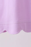 Purple Scalloped Bow Dress - Aaria Tees Aaria Tees