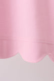 Pink Scalloped Bow Dress - Aaria Tees Aaria Tees