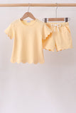 Buttercup Scalloped Shorts Set Aaria Tees
