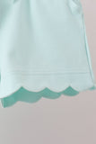 Mint Scalloped Shorts Set - Aaria Tees Aaria Tees