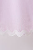 Pink Seersucker Stripe Scalloped Dress - Aaria Tees Aaria Tees