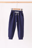 Navy Drawstring Jogger Aaria Tees