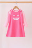 Pink Jack-O-Lantern applique 2pc dress set Aaria Tees