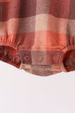 Rust Plaid Button Down Bubble Aaria Tees