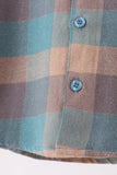 Teal Plaid Button Down Shirt Aaria Tees