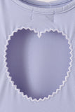 Dusty Blue Scalloped Dress Aaria Tees