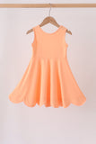 Coral Scalloped Dress Aaria Tees