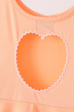 Coral Scalloped Dress Aaria Tees