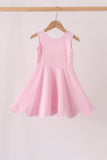 Pink Scalloped Dress Aaria Tees