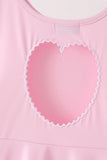 Pink Scalloped Dress Aaria Tees