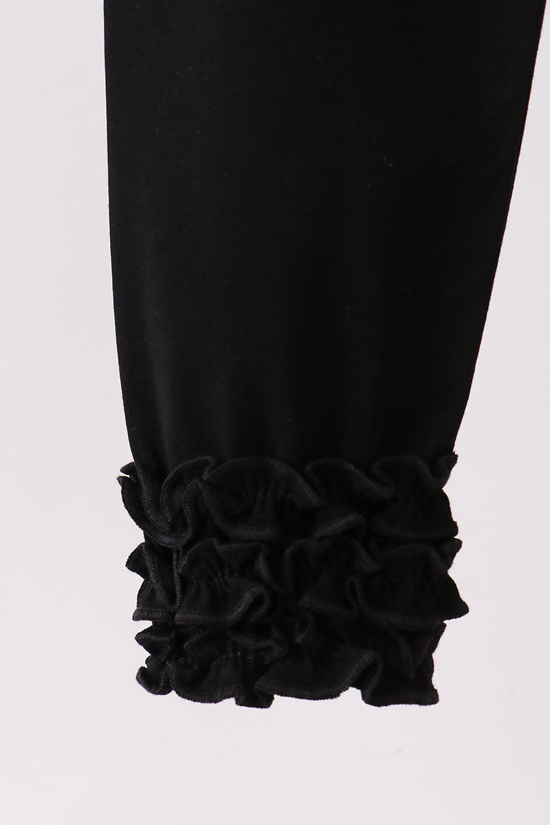 Black icing ruffle pants - Aaria Tees Aaria Tees