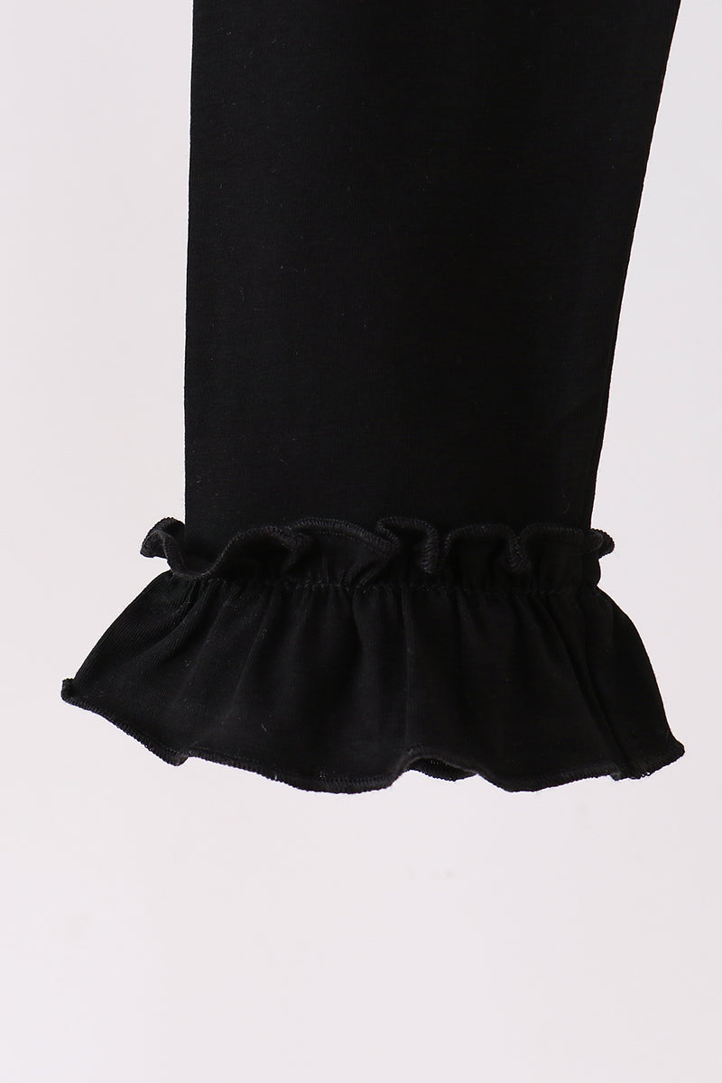 Black ruffle pants - Aaria Tees Aaria Tees