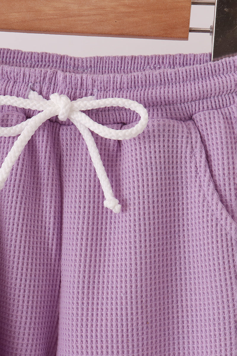 Lavender scalloped pants set - Aaria Tees Aaria Tees