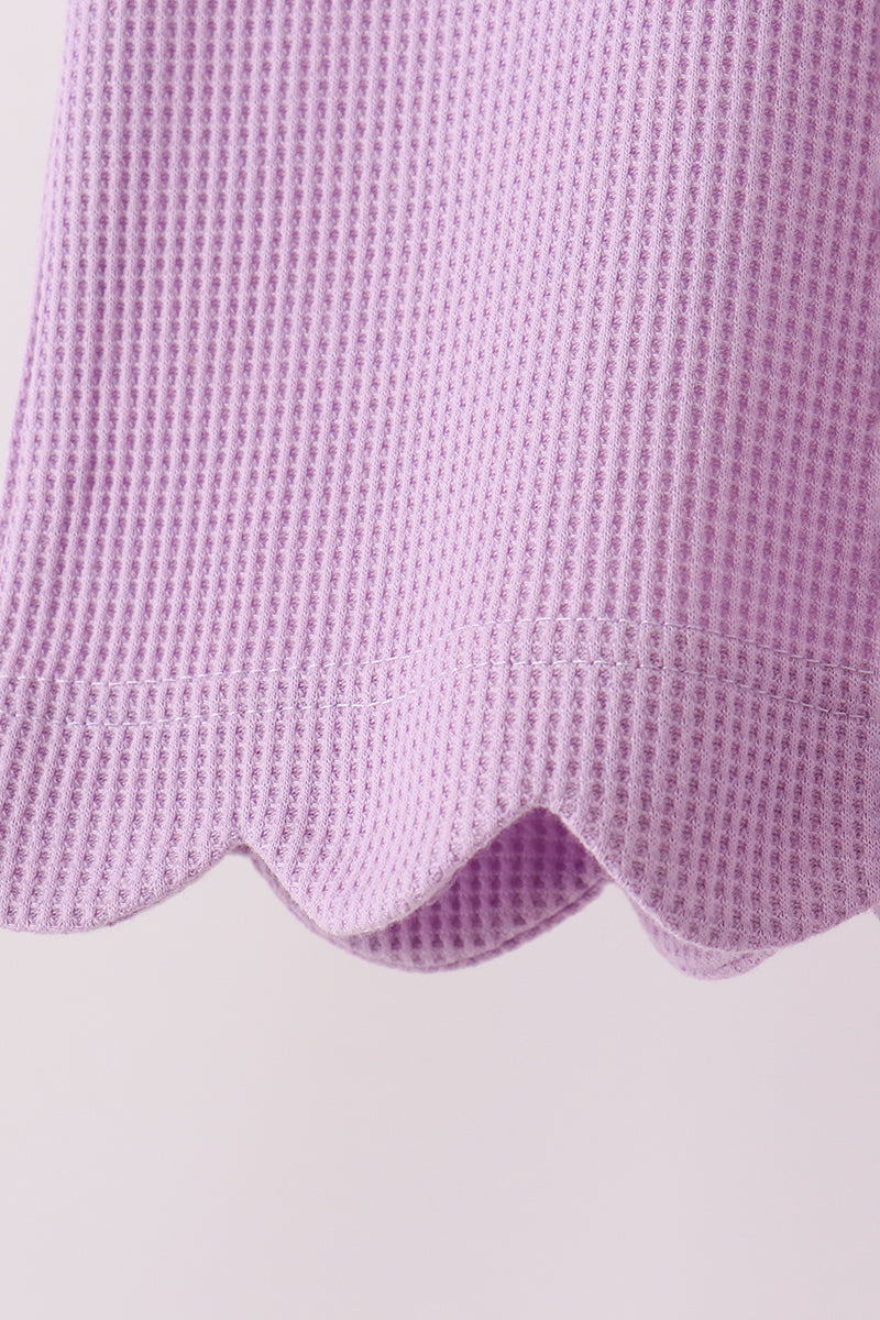 Lavender scalloped pants set - Aaria Tees Aaria Tees