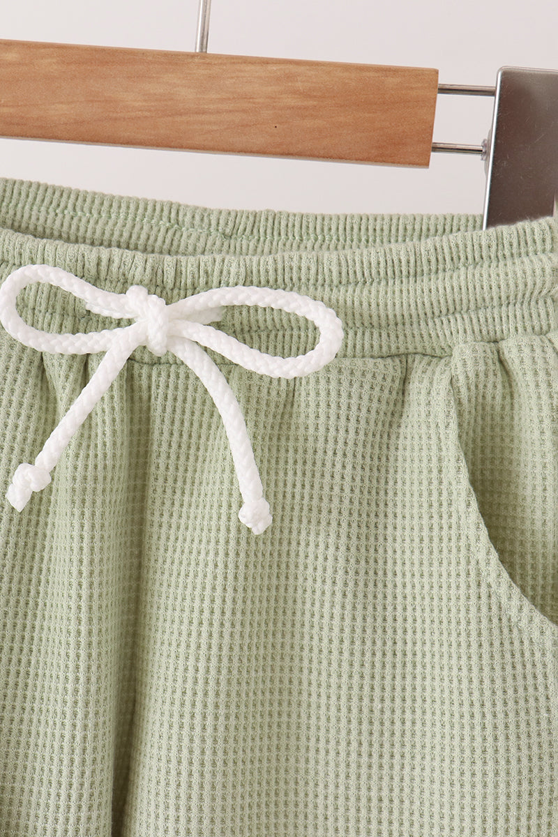 Green scalloped pants set - Aaria Tees Aaria Tees