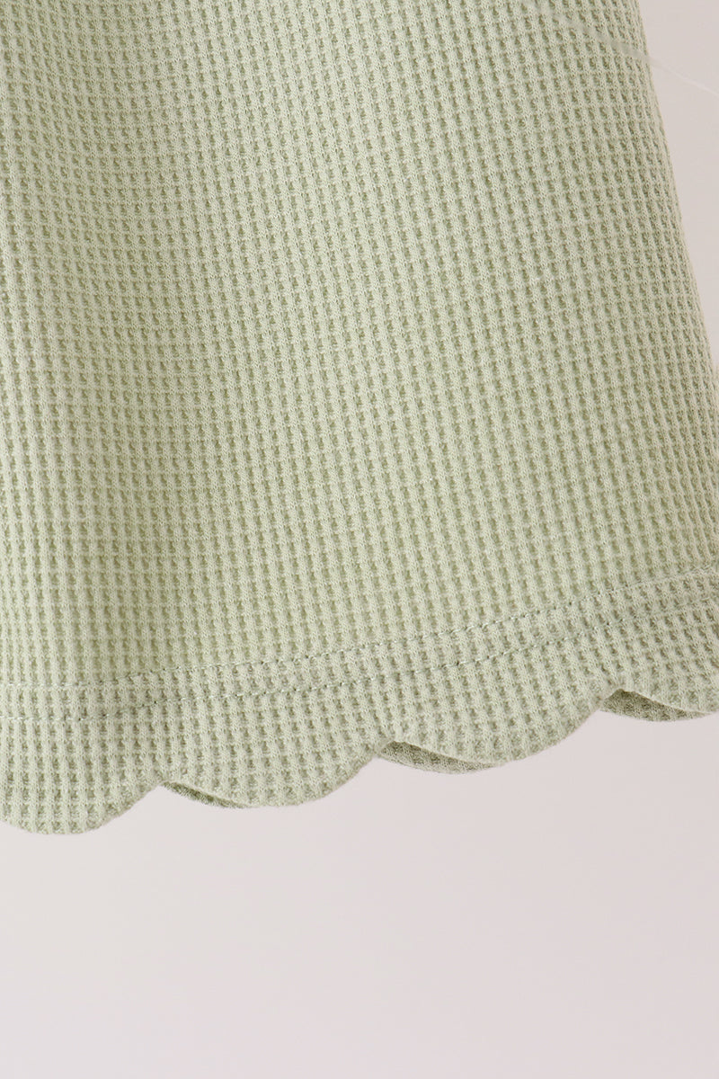 Green scalloped pants set - Aaria Tees Aaria Tees