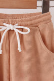 Oatmeal scalloped pants set - Aaria Tees Aaria Tees