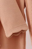 Oatmeal scalloped pants set - Aaria Tees Aaria Tees