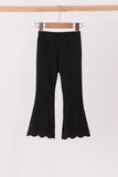 Black scalloped bell pants - Aaria Tees Aaria Tees