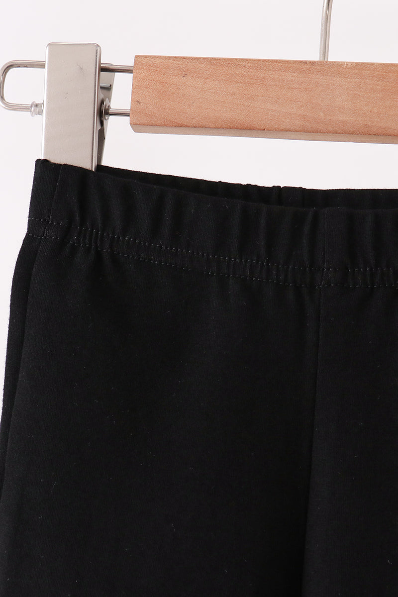 Black scalloped bell pants - Aaria Tees Aaria Tees