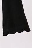 Black scalloped bell pants - Aaria Tees Aaria Tees