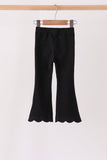 Black scalloped bell pants - Aaria Tees Aaria Tees
