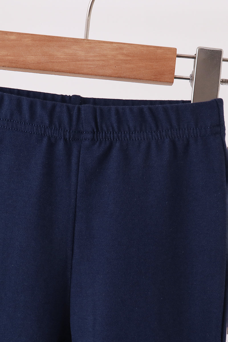 Navy scalloped bell pants - Aaria Tees Aaria Tees