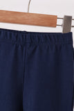 Navy scalloped bell pants - Aaria Tees Aaria Tees
