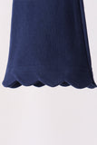Navy scalloped bell pants - Aaria Tees Aaria Tees