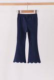 Navy scalloped bell pants - Aaria Tees Aaria Tees