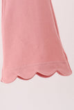 Pink scalloped bell pants - Aaria Tees Aaria Tees