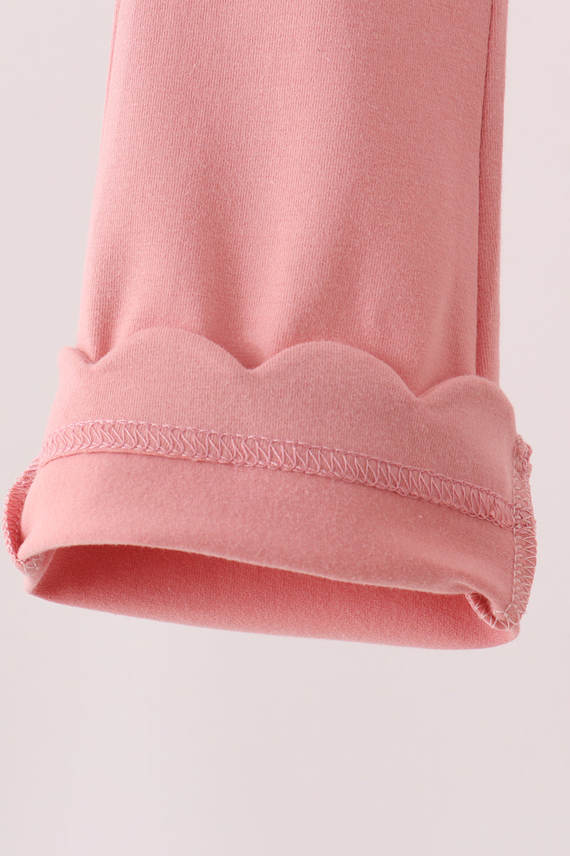 Pink scalloped bell pants - Aaria Tees Aaria Tees