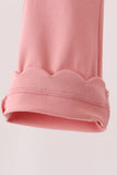 Pink scalloped bell pants - Aaria Tees Aaria Tees
