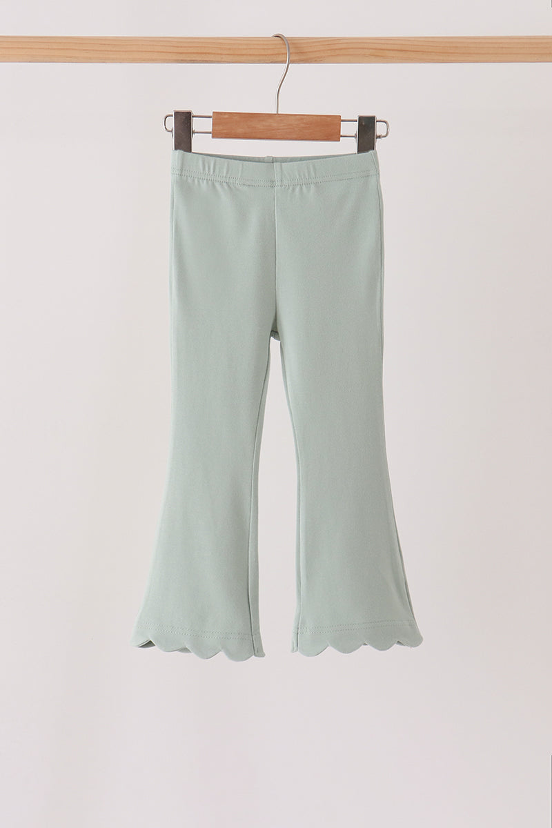Sage scalloped bell pants - Aaria Tees Aaria Tees