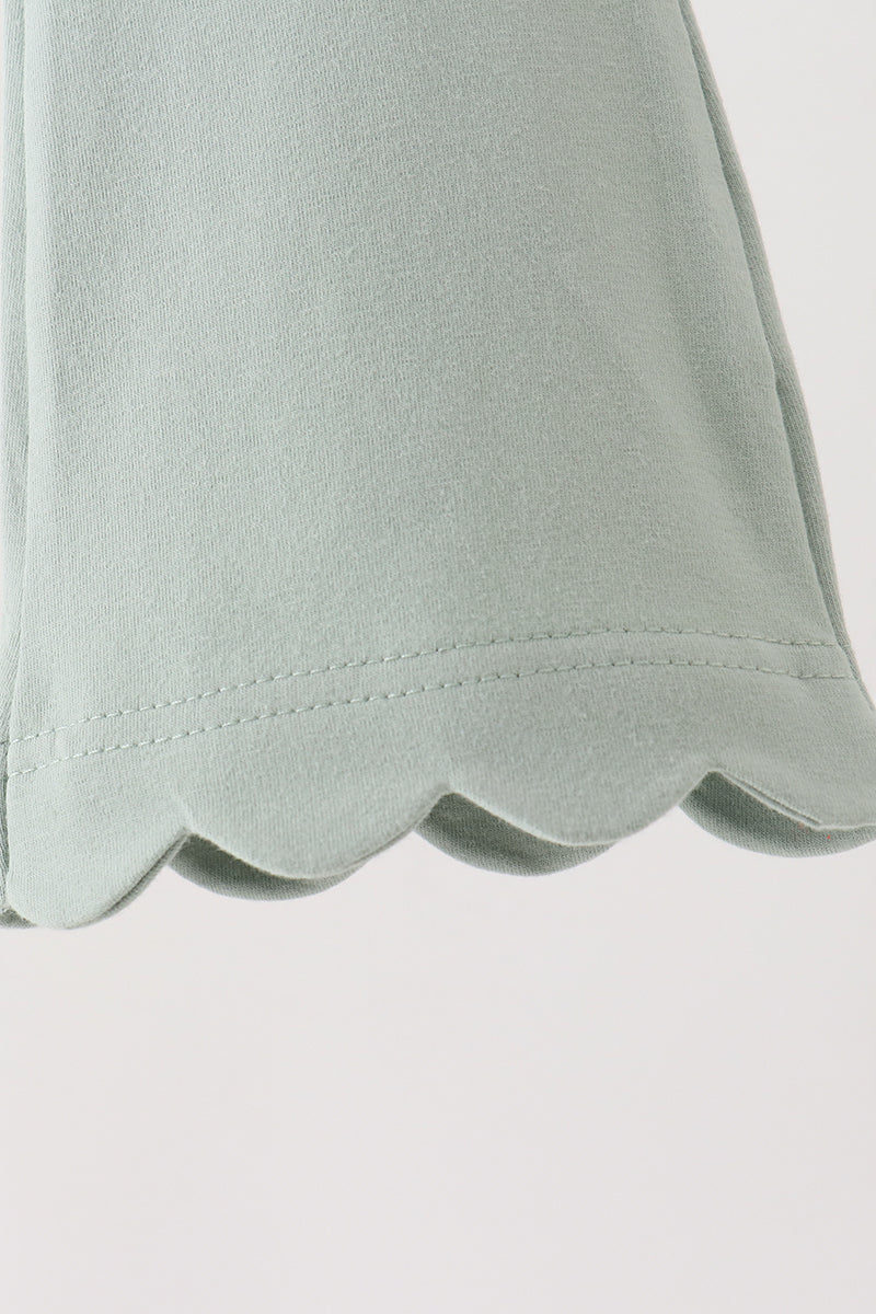 Sage scalloped bell pants - Aaria Tees Aaria Tees