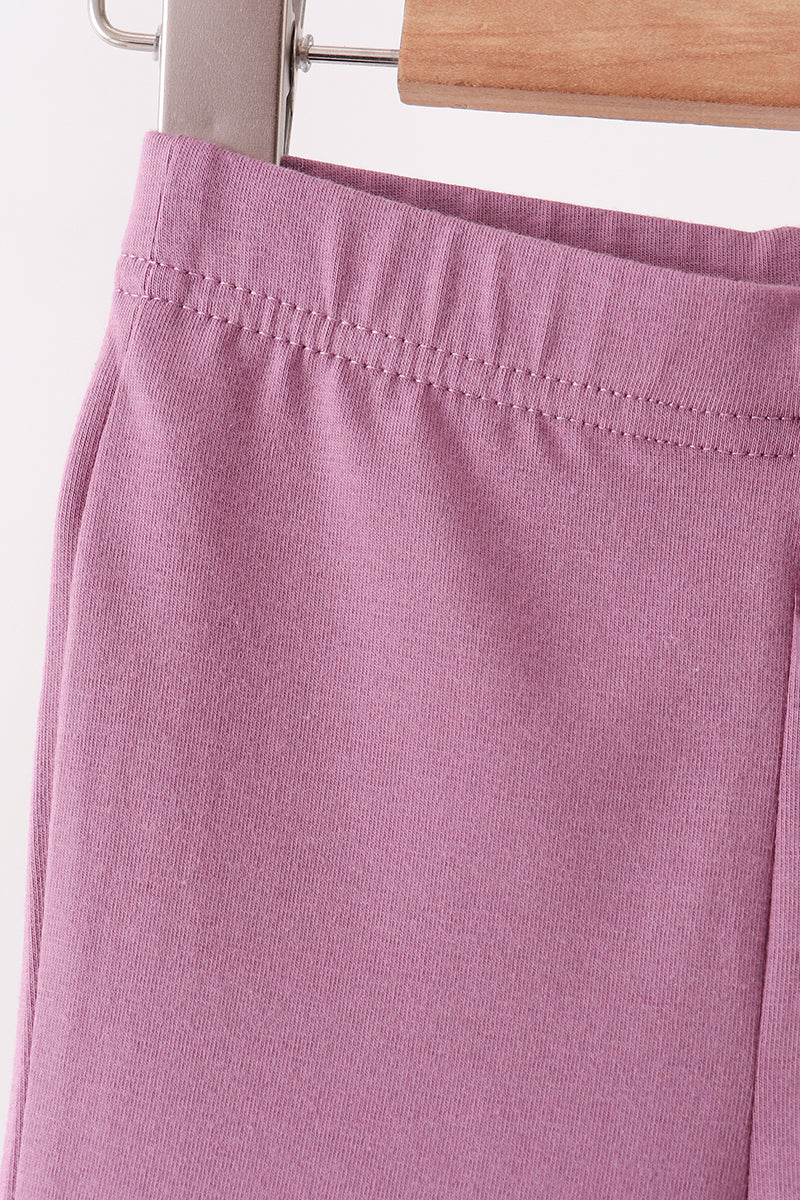 Dusty mauve scalloped bell pants - Aaria Tees Aaria Tees